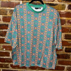 ASOS Design Colorful Geometric Pattern T-Shirt, Small